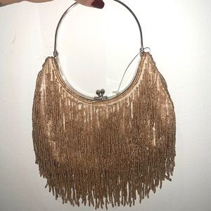 BEADED PURSE Champagne color Arden B